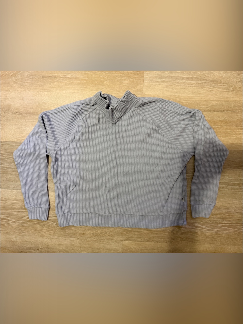 Women’s Textured Heavy Weight Long-Sleeve  — Light Gray